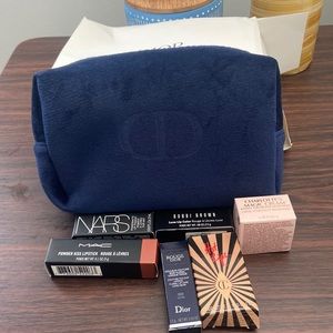 NWT Dior velvet cosmetic case with a deluxe assortment of amazing products